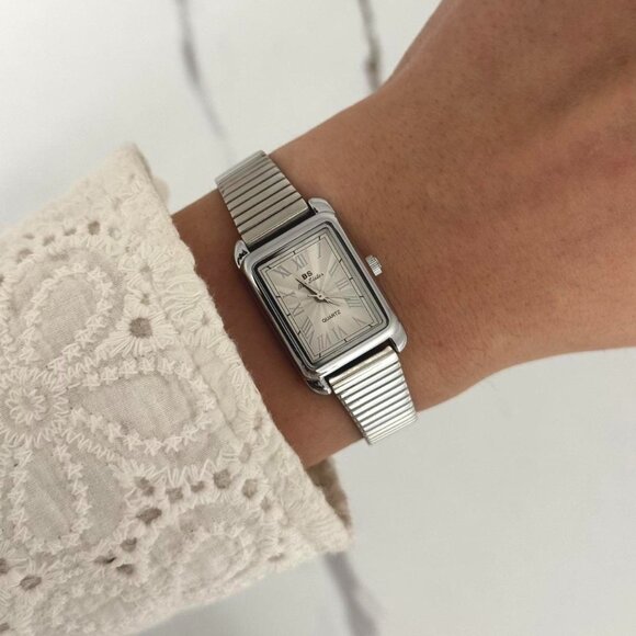 Sku:0340 Silver white dial Women Casual Quartz Watch Stainless‎ Steel +gift box main image 7